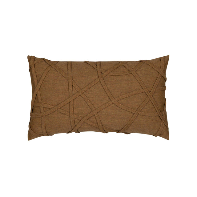 Elaine Smith Illusion Teak Brown 12"x20" Decorative Pillow