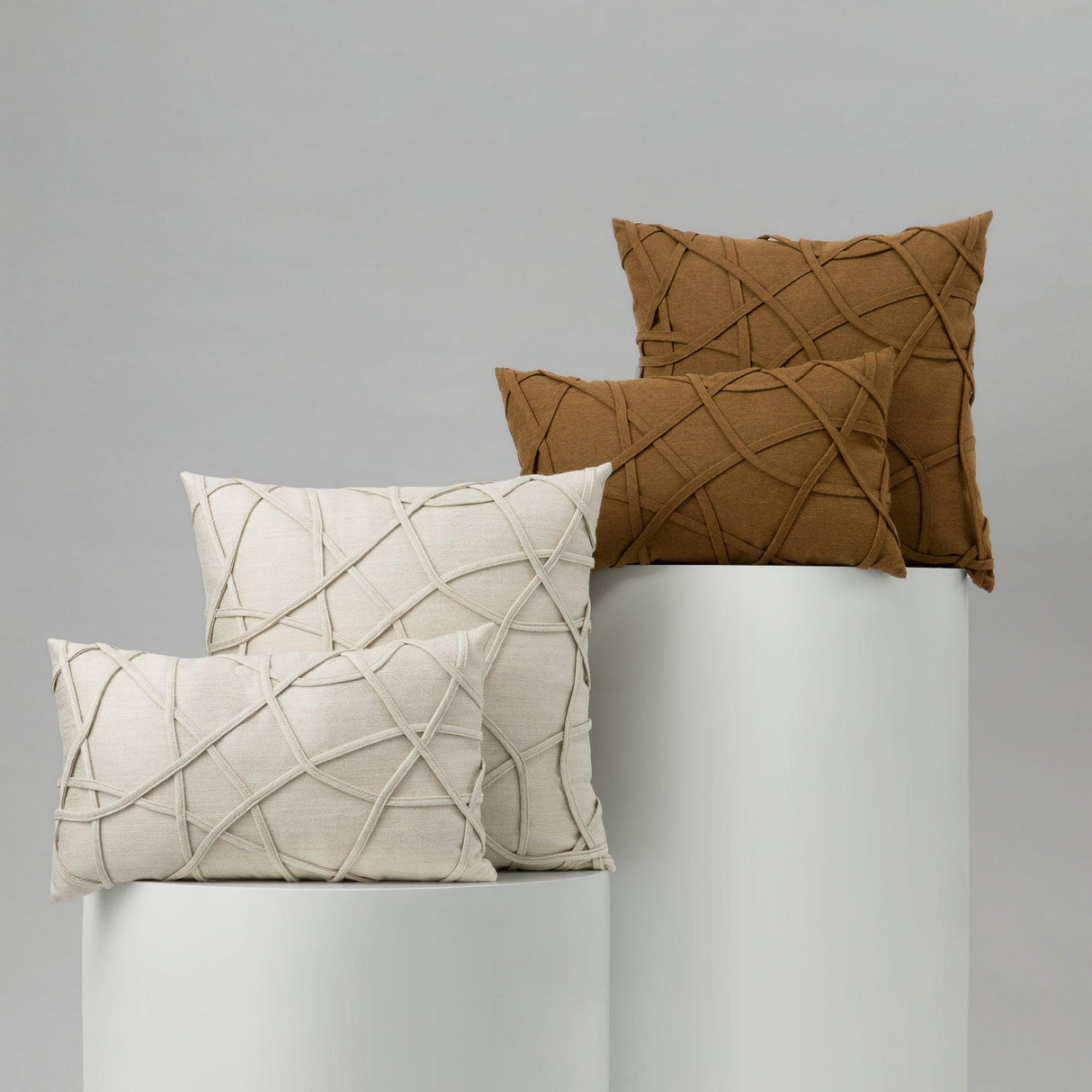 Elaine Smith Illusion Teak Brown 12"x20" Decorative Pillow