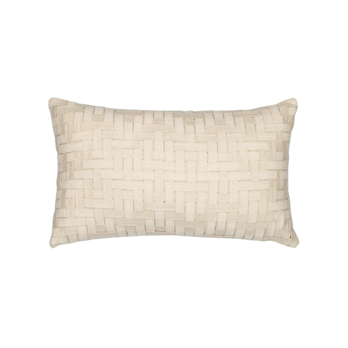 Elaine Smith Entwine Crema Ivory 12"x20" Decorative Pillow