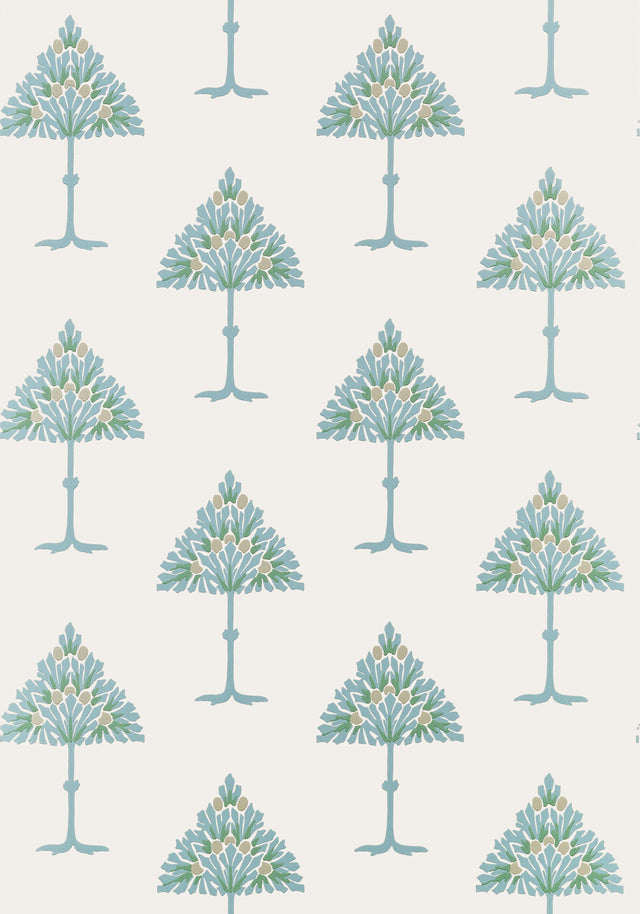 Thibaut May Tree Spa Blue Wallpaper