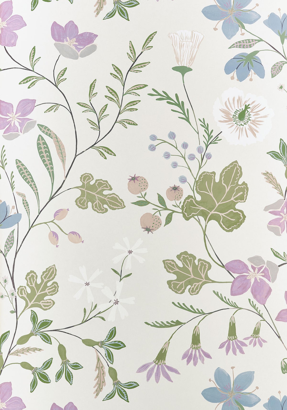 Thibaut Bloom Lilac Wallpaper