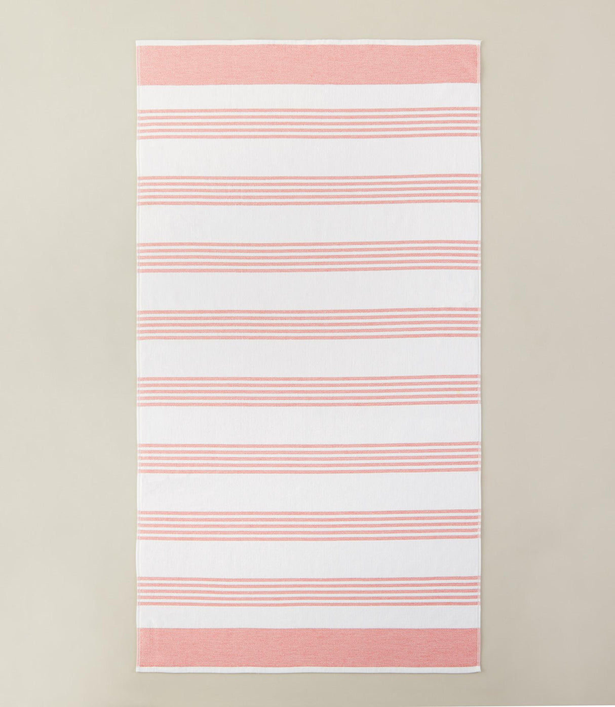Peacock Alley AEGEAN STRIPE BEACH TOWEL Coral