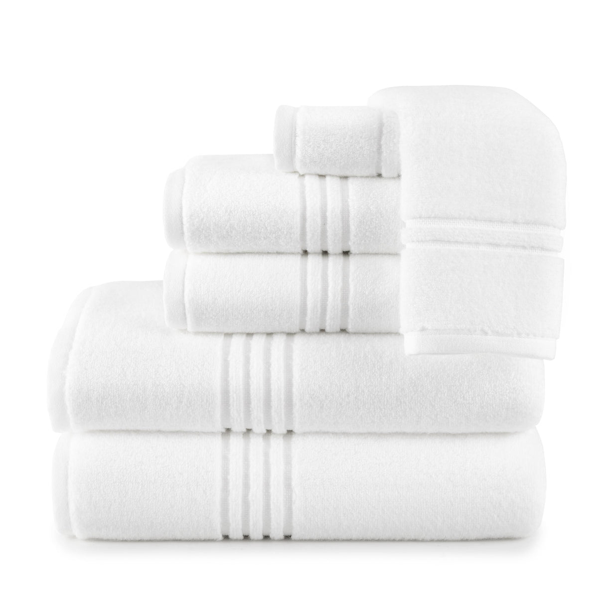 Peacock Alley Chelsea Plush Bath Towel Set WHITE