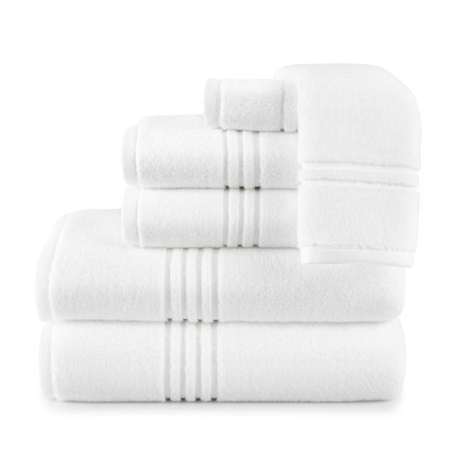 Peacock Alley Chelsea Plush Bath Towel Set WHITE