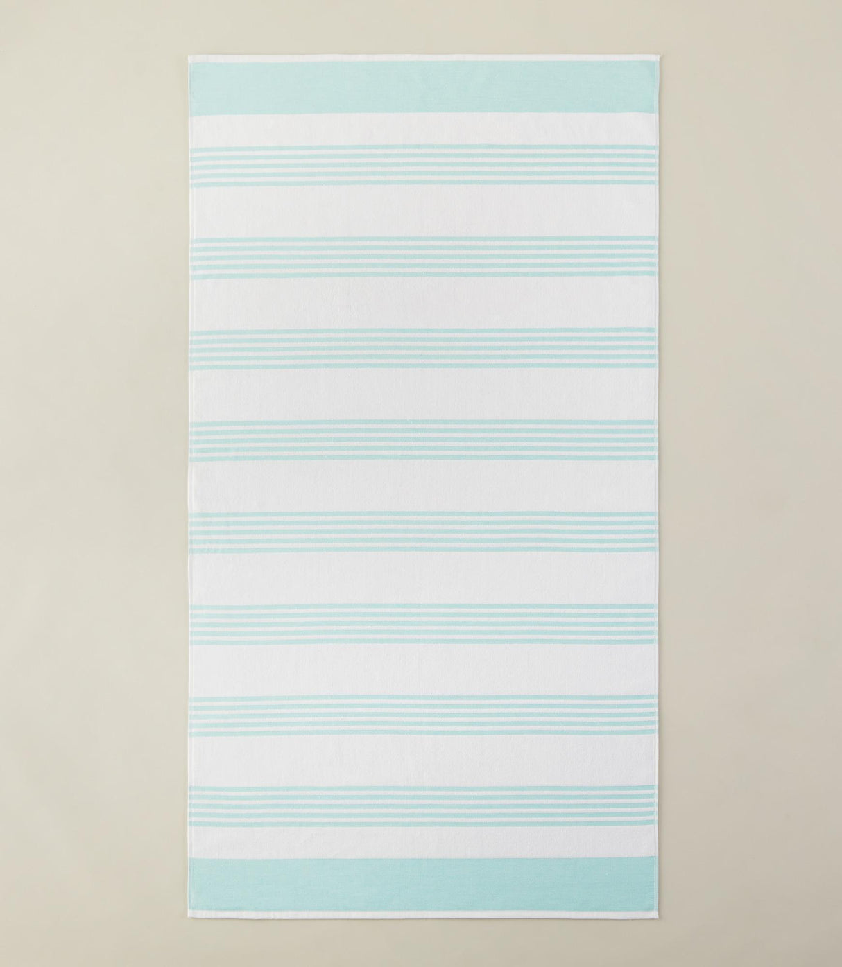 Peacock Alley AEGEAN STRIPE BEACH TOWEL Aqua