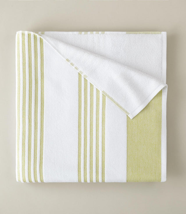 Peacock Alley AEGEAN STRIPE BEACH TOWEL Lime