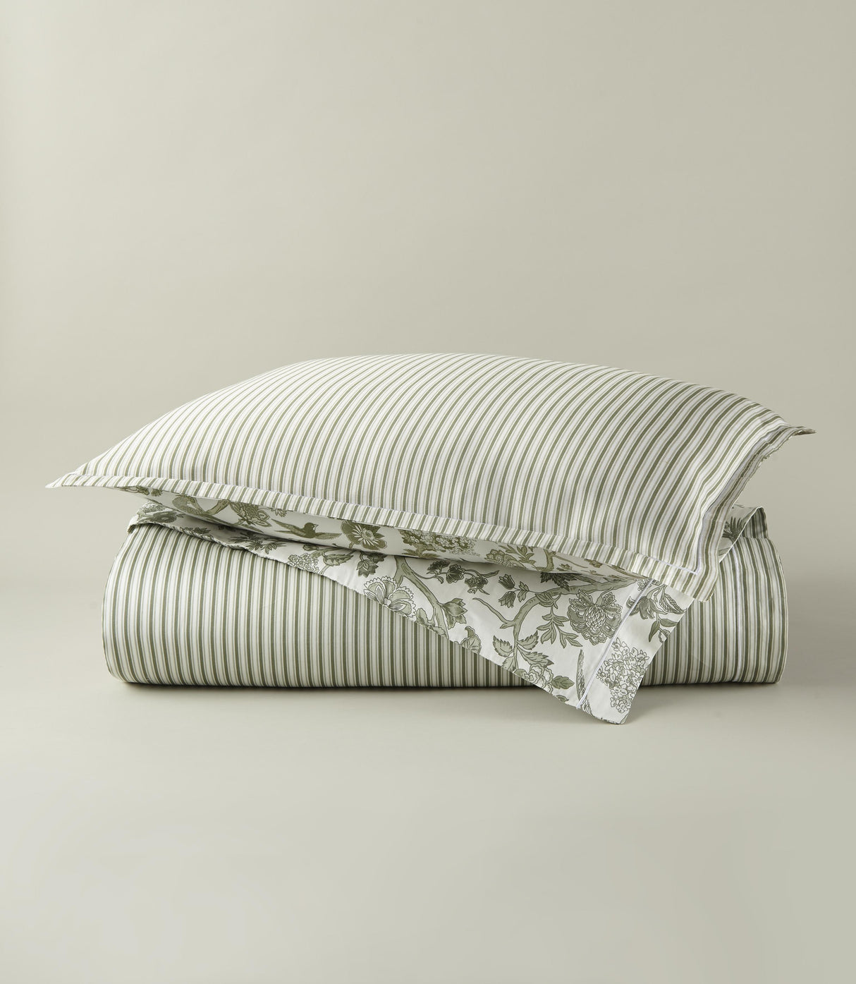 Peacock Alley Highgrove Classic Printed Duvet Set Moss