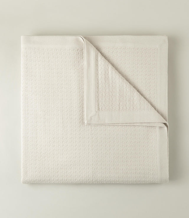 Peacock Alley NEWPORT COTTON BLANKET PLATINUM