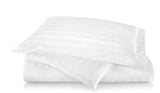 Peacock Alley Soprano Stripe Sateen Duvet Set WHITE