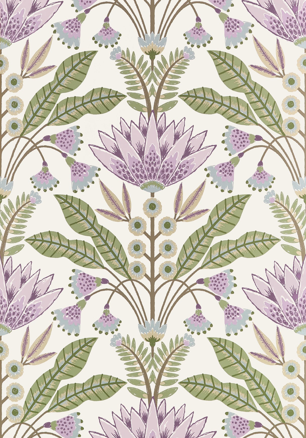 Thibaut Lotus Lilac Wallpaper