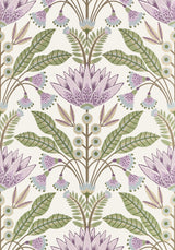 Thibaut Lotus Lilac Wallpaper