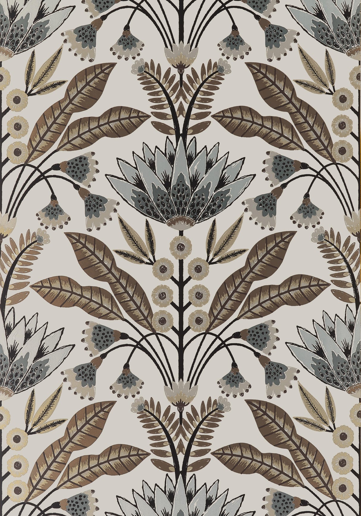 Thibaut Lotus Natural Wallpaper