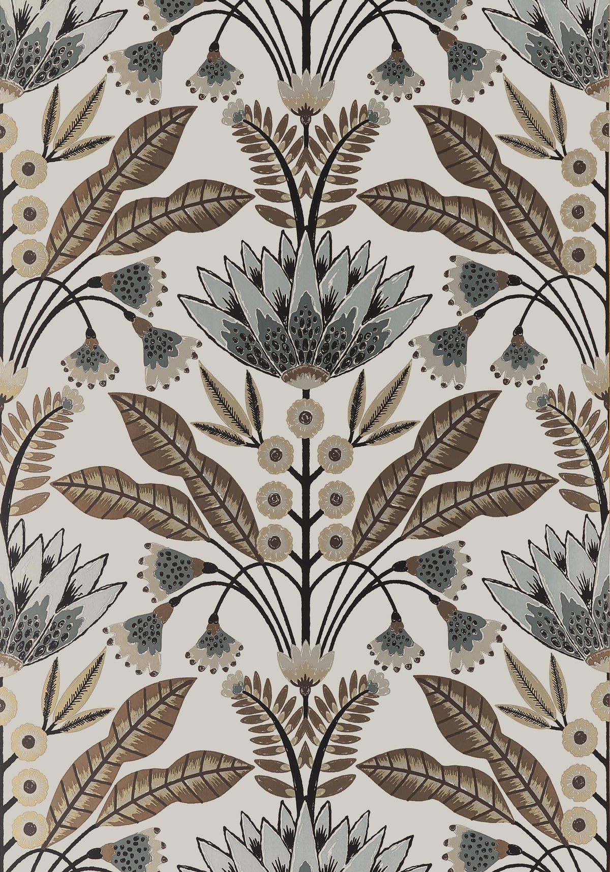 Thibaut Lotus Natural Wallpaper