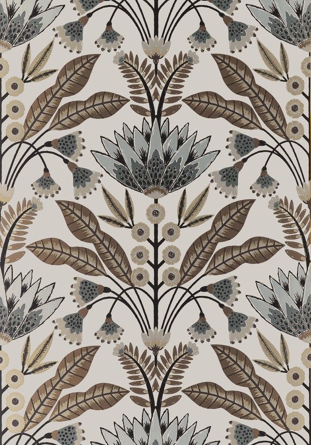 Thibaut Lotus Natural Wallpaper