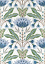 Thibaut Lotus Blue And Green Wallpaper