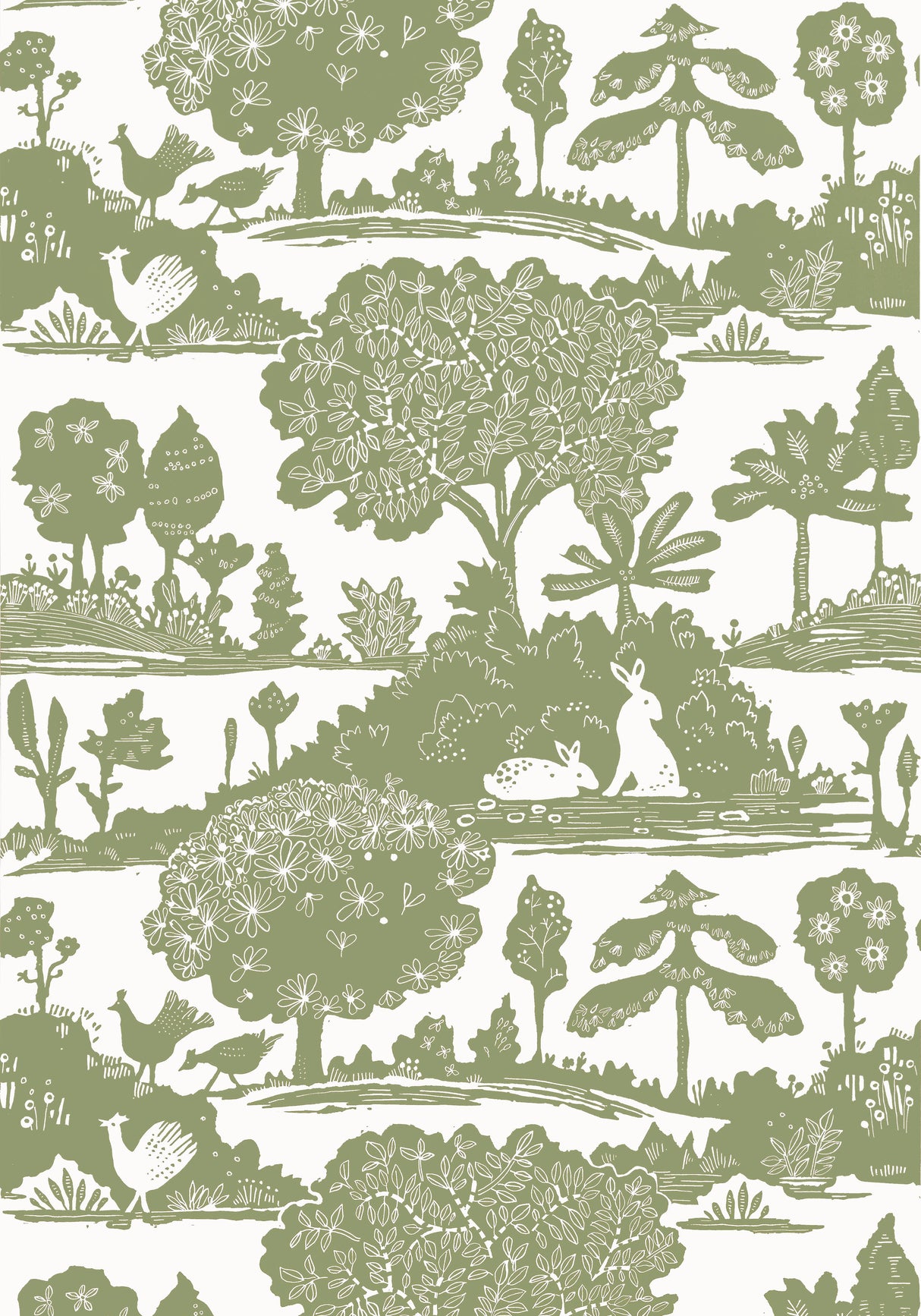 Thibaut La Foret Sage Wallpaper