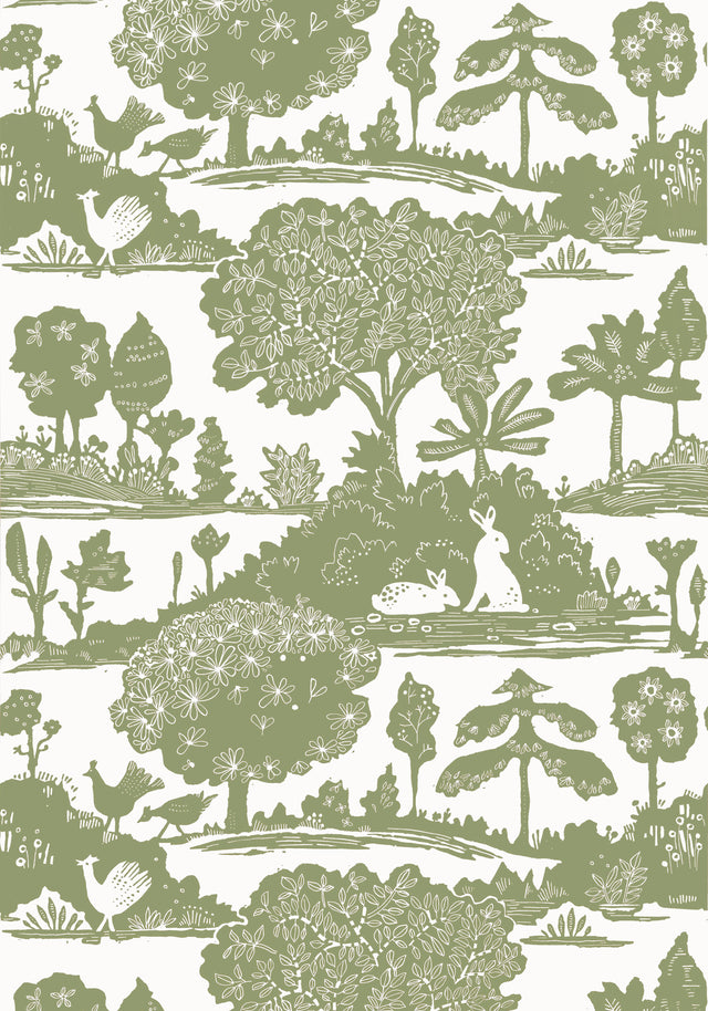 Thibaut La Foret Sage Wallpaper