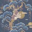 JF Fabrics 3104 Navy/Beige/Blush/Mauve/Ocher/Blue (69) Wallpaper