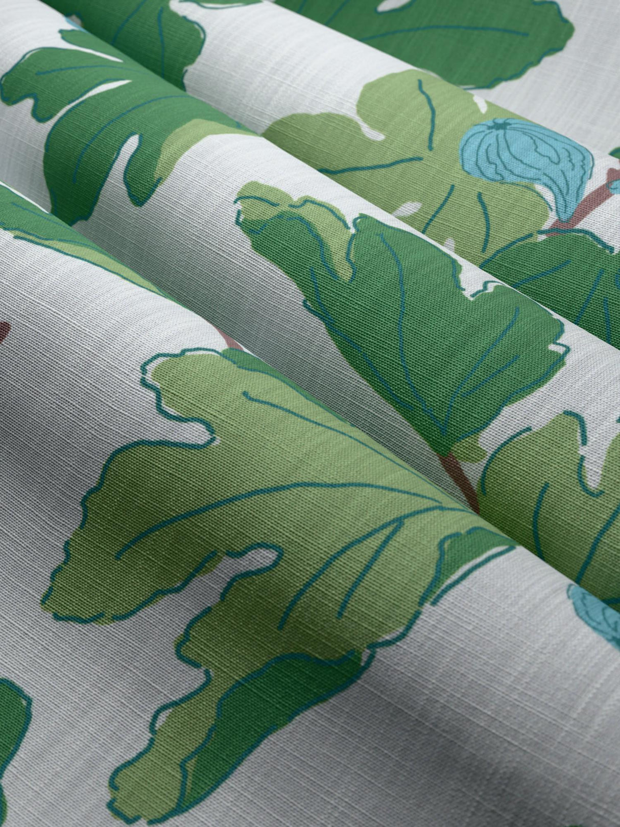 Brunschwig & Fils FIGUIER OUTDOOR AQUA/LEAF Fabric