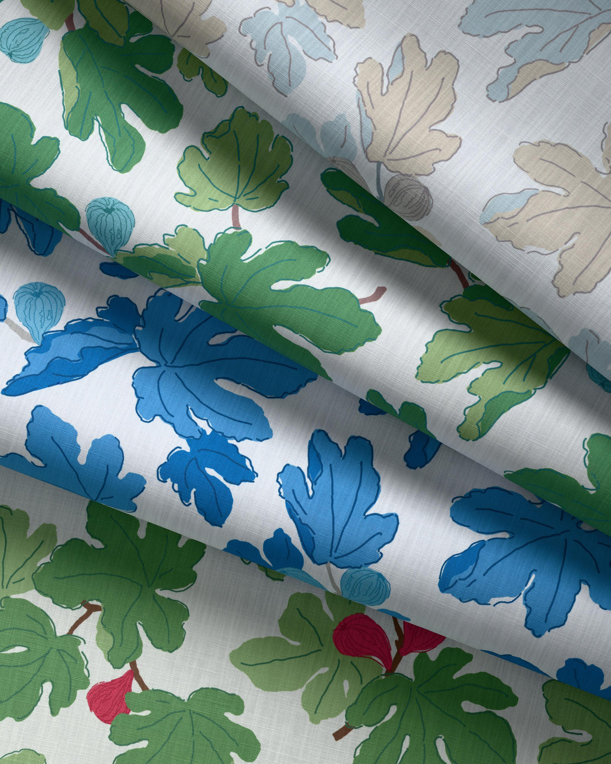 Brunschwig & Fils FIGUIER OUTDOOR AQUA/LEAF Fabric