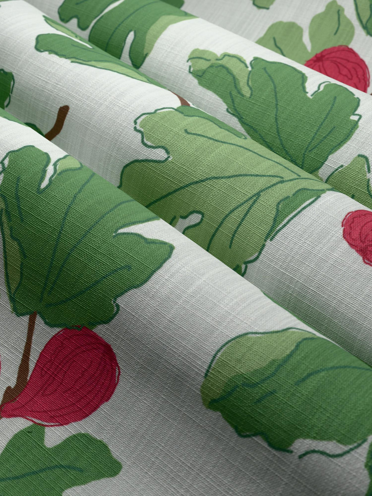 Brunschwig & Fils FIGUIER OUTDOOR BERRY/LEAF Fabric