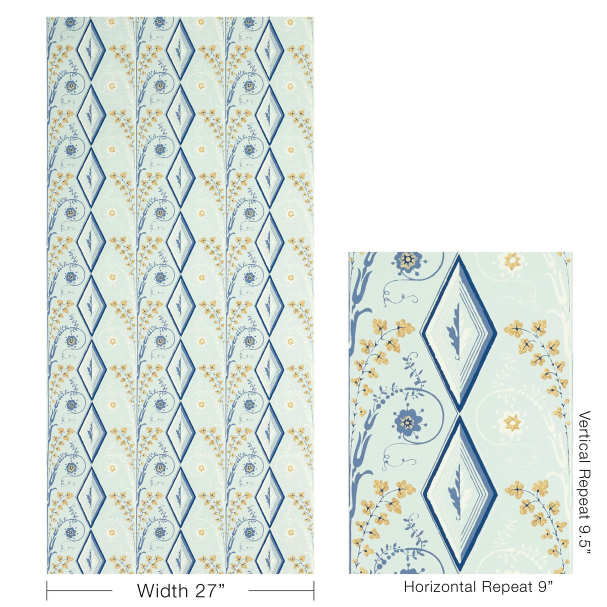 Brunschwig & Fils GALLIER DIAMOND SKY Wallpaper