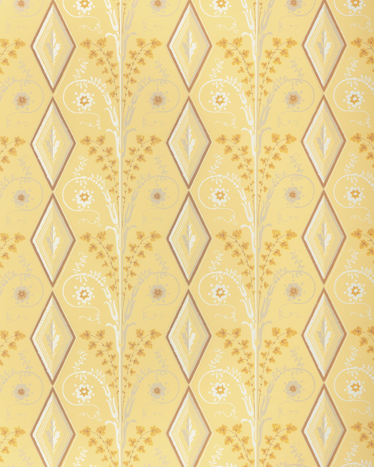 Brunschwig & Fils GALLIER DIAMOND HONEY Wallpaper