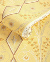 Brunschwig & Fils GALLIER DIAMOND HONEY Wallpaper