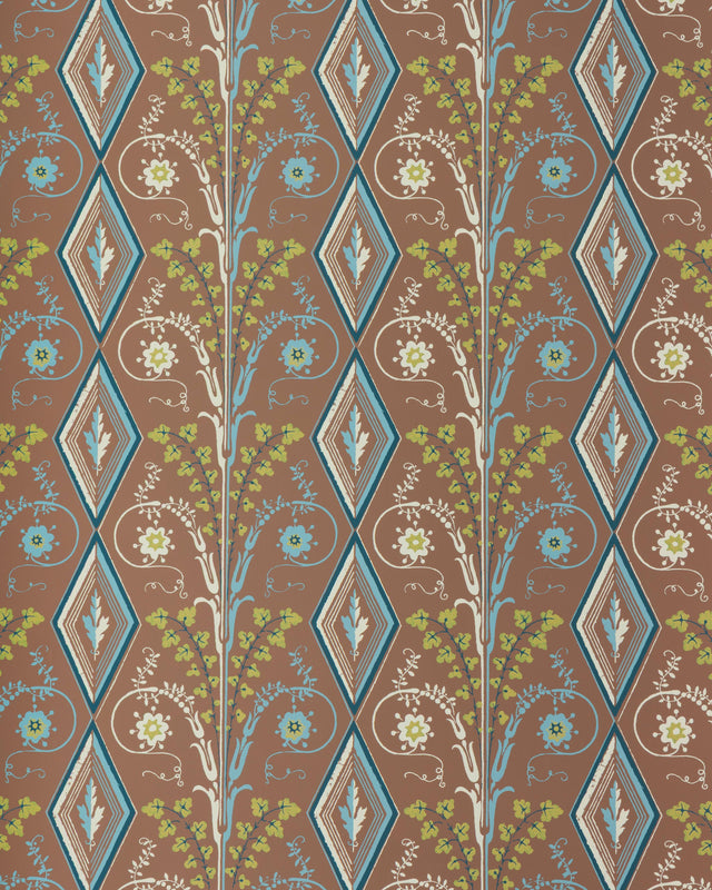 Brunschwig & Fils GALLIER DIAMOND MOCHA Wallpaper