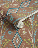 Brunschwig & Fils GALLIER DIAMOND MOCHA Wallpaper