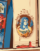 Brunschwig & Fils BIBLIOTHEQUE RED/BLUE Wallpaper