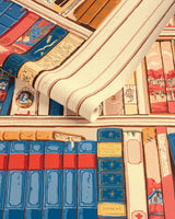 Brunschwig & Fils BIBLIOTHEQUE RED/BLUE Wallpaper