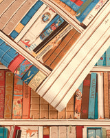 Brunschwig & Fils BIBLIOTHEQUE RED/BLUE Wallpaper