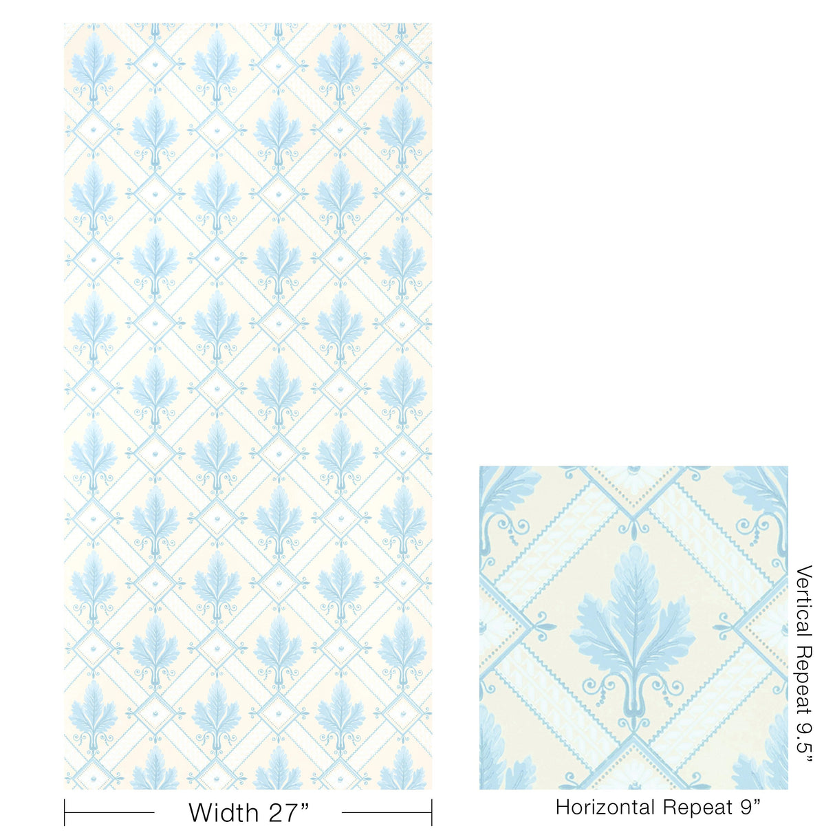 Brunschwig & Fils LATROBE BLUE Wallpaper