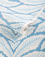 Brunschwig & Fils TALAVERA SISAL BLUE Wallpaper