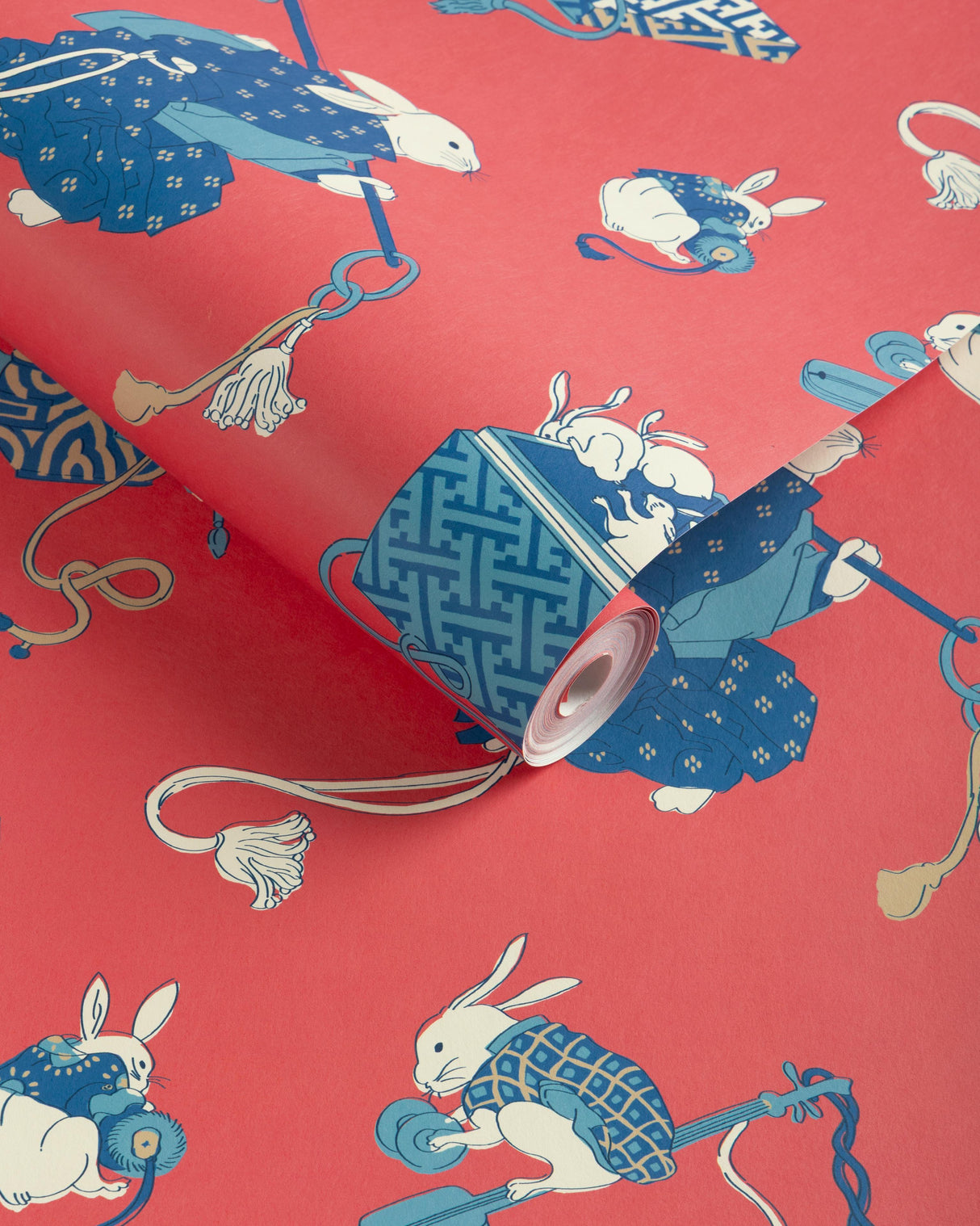 Brunschwig & Fils SHIMO RED/BLUE Wallpaper