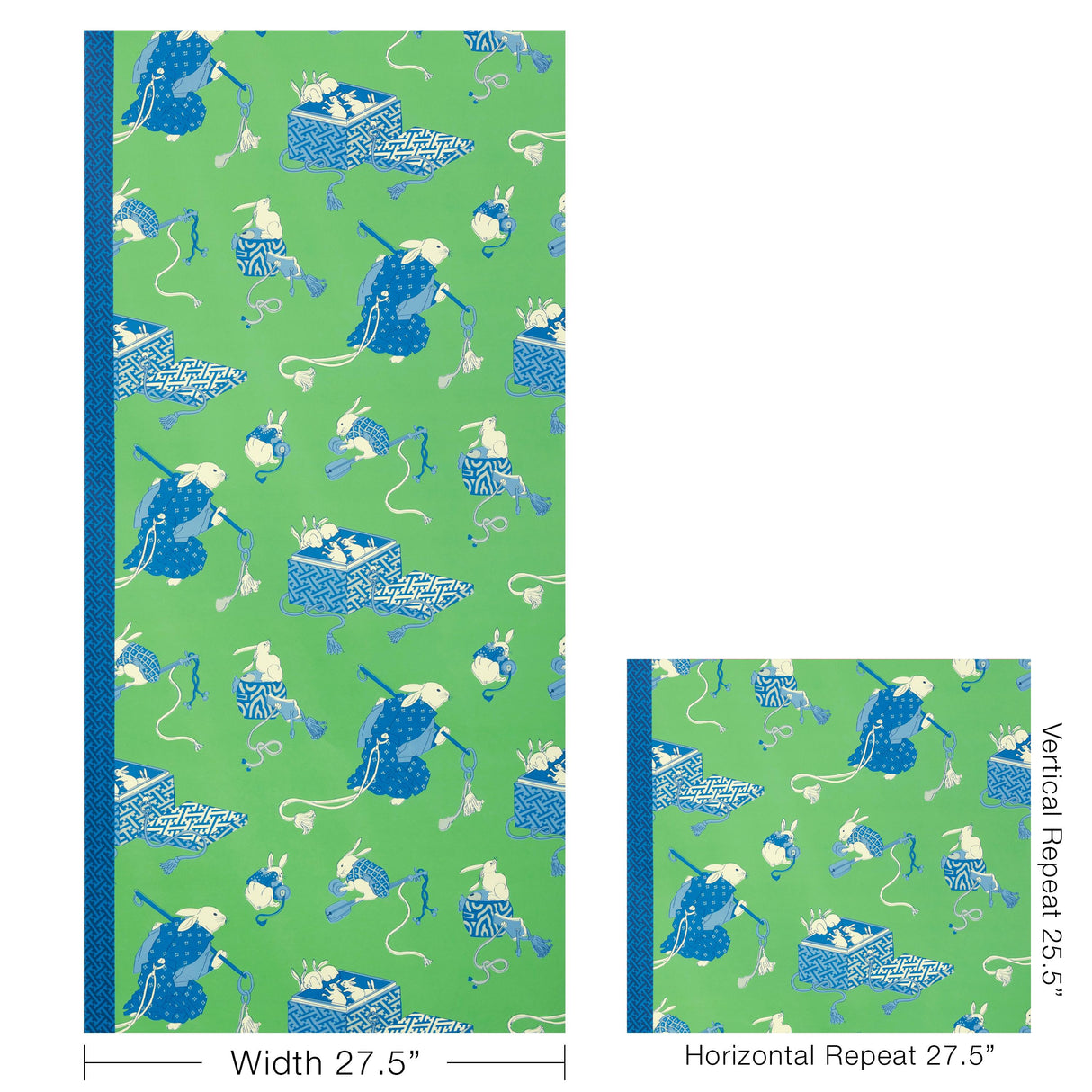 Brunschwig & Fils SHIMO GREEN/BLUE Wallpaper