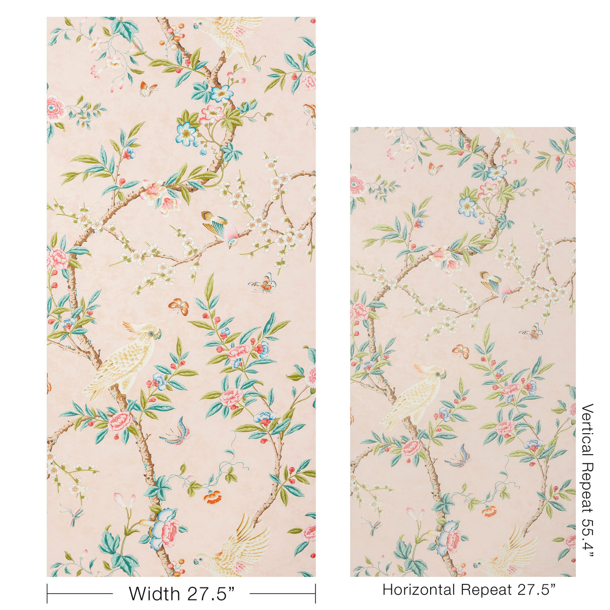 Brunschwig & Fils KANCHOU BLUSH Wallpaper