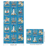 Brunschwig & Fils NEW BATTLE OF VALMY BLUE Wallpaper