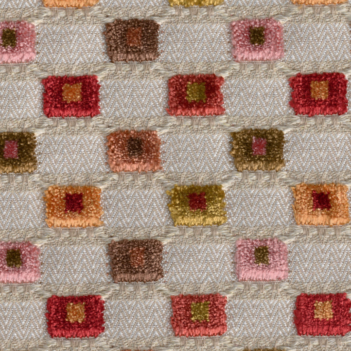 Lee Jofa LISBON VELVET CORAL MULTI Upholstery Fabric