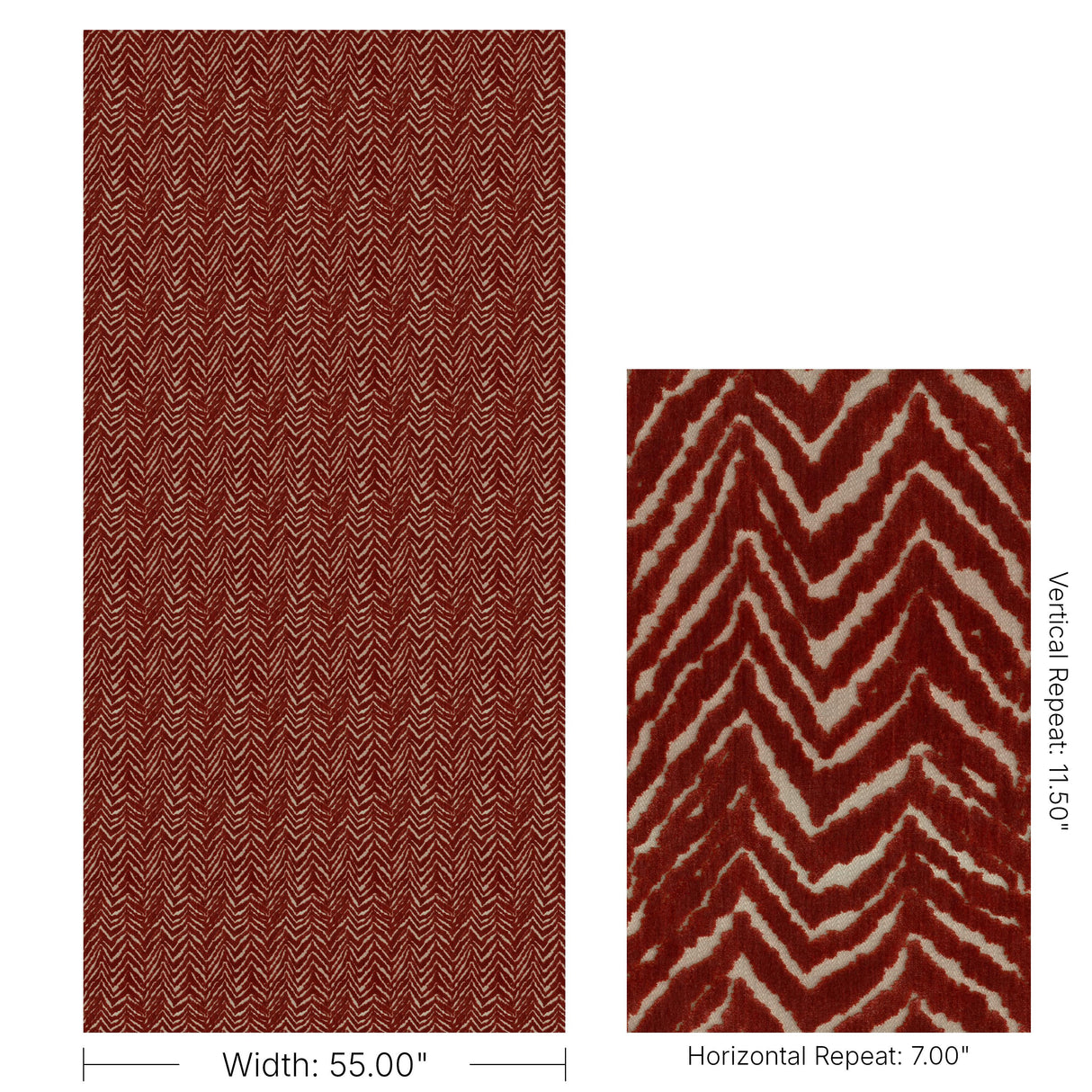 Lee Jofa NAIROBI VELVET RUST Upholstery Fabric