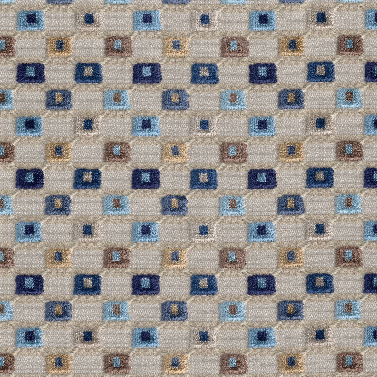 Lee Jofa LISBON VELVET BLUE MULTI Upholstery Fabric