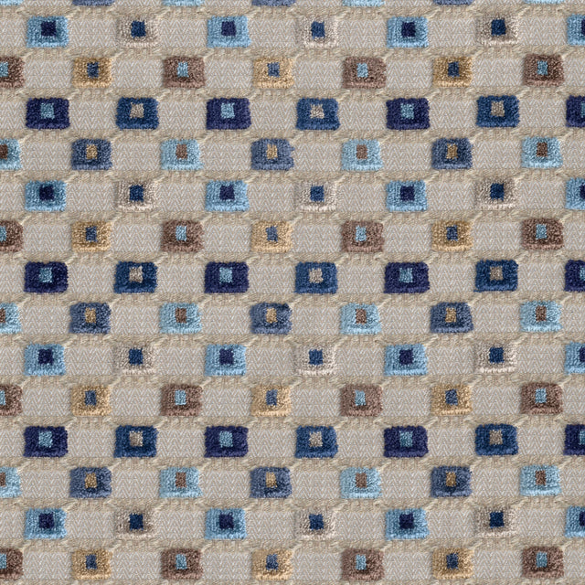 Lee Jofa LISBON VELVET BLUE MULTI Upholstery Fabric