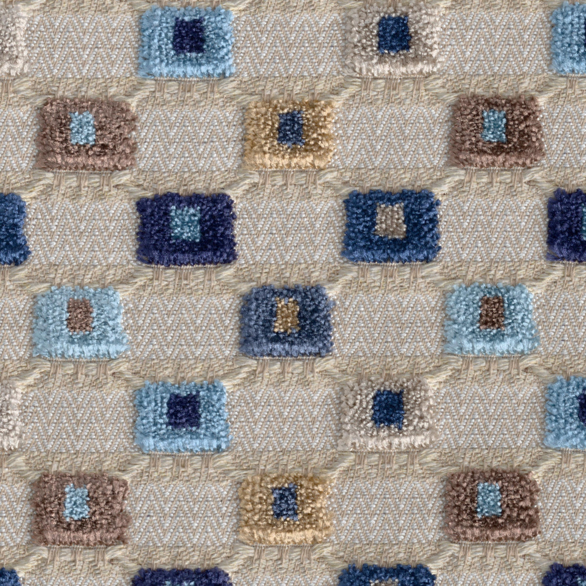 Lee Jofa LISBON VELVET BLUE MULTI Upholstery Fabric