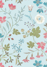 Thibaut Bloom Spa Blue Wallpaper