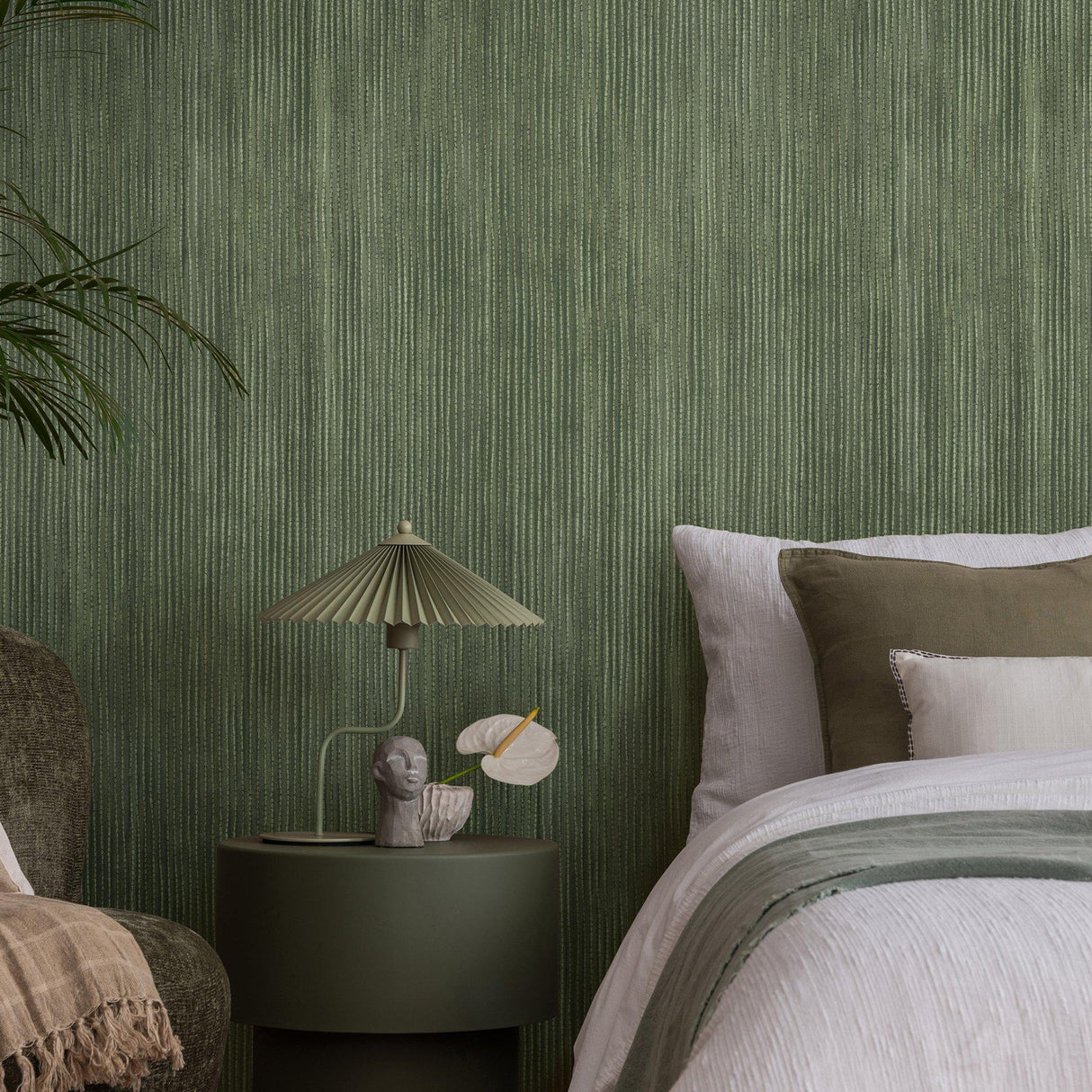 Galerie 27644 Cerra Stripe Green Wallpaper 27644 Green Wallpaper