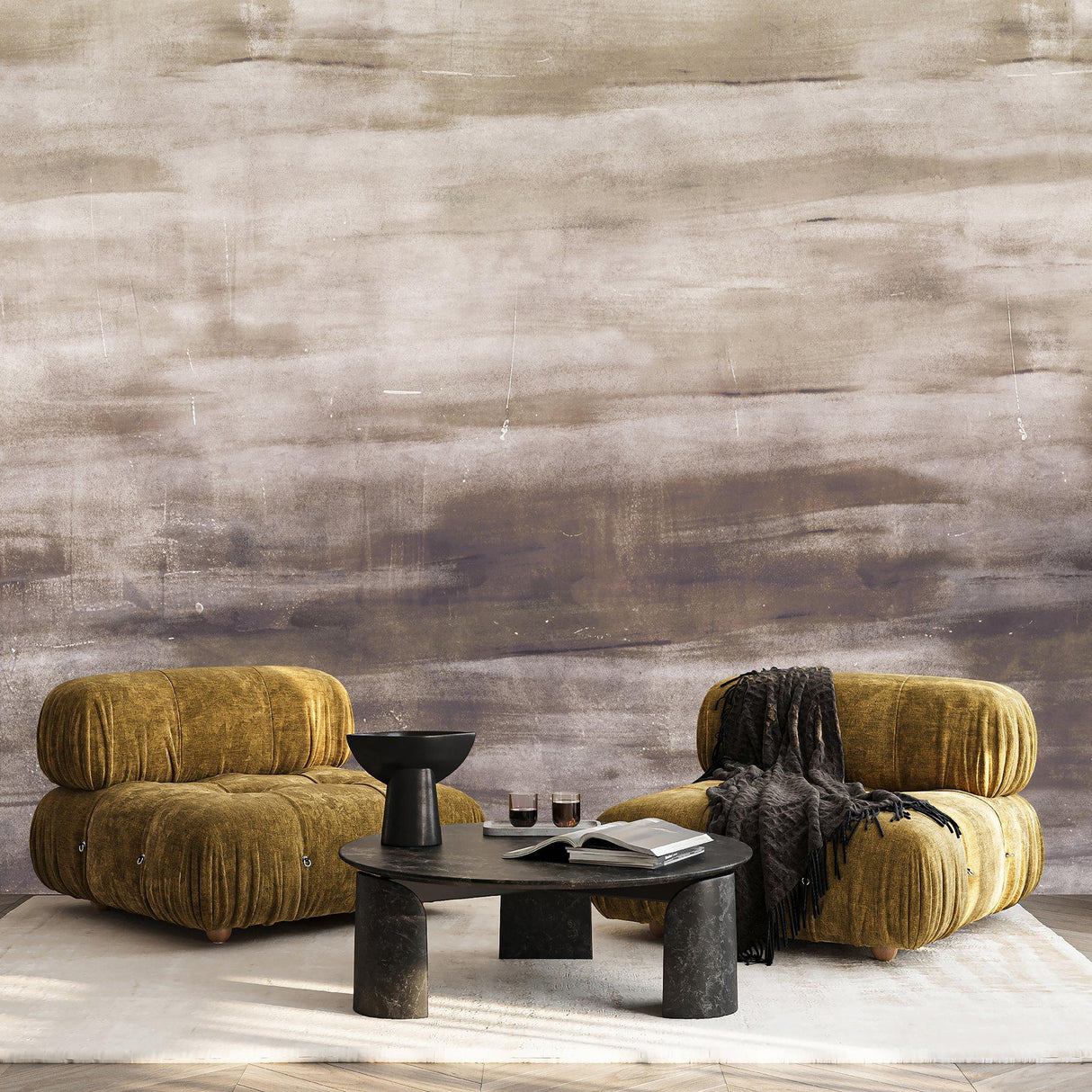 Galerie 27648 Cerra Abstract Brown Mural 27648 Brown Mural