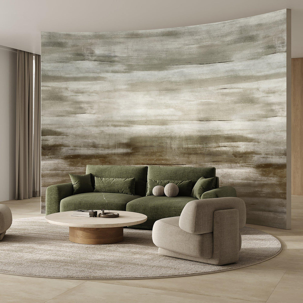 Galerie 27649 Cerra Abstract Green Mural 27649 Green Mural