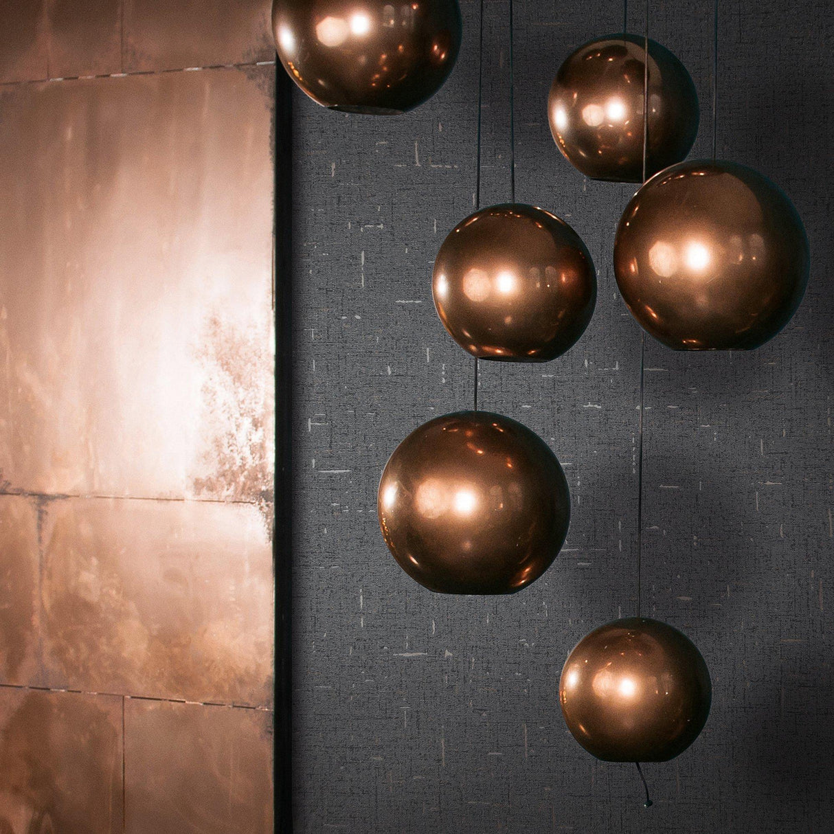 Galerie 35111 City Romance Plain Texture Black Wallpaper 35111 Black Wallpaper