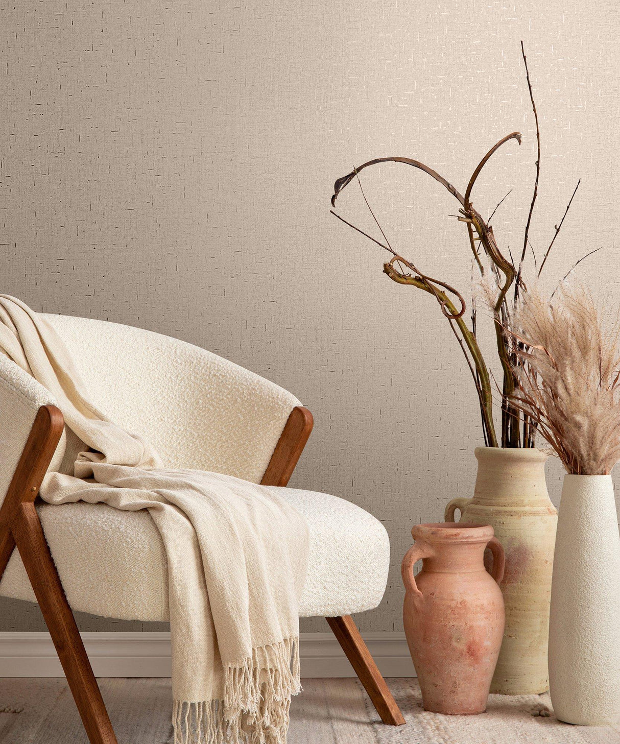 Galerie 35112 City Romance Plain Texture Beige Wallpaper 35112 Beige Wallpaper